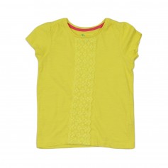 obrázek Sytě žluté tričko s jemným zdobením